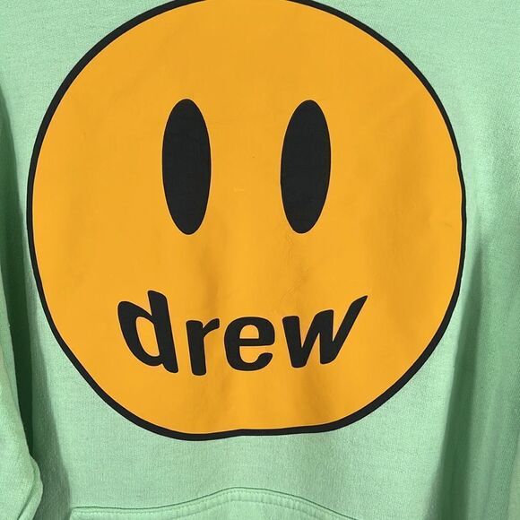 🔥🔥 DREW HOUSE Hoodie Sweatshirt - Mint Green - Unisex Sz Lg - GUC - Picture 4 of 7